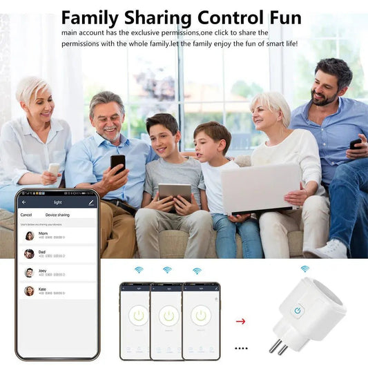 Smart Plug WiFi Socket EU 16A Power Monitor Timing - gametricks