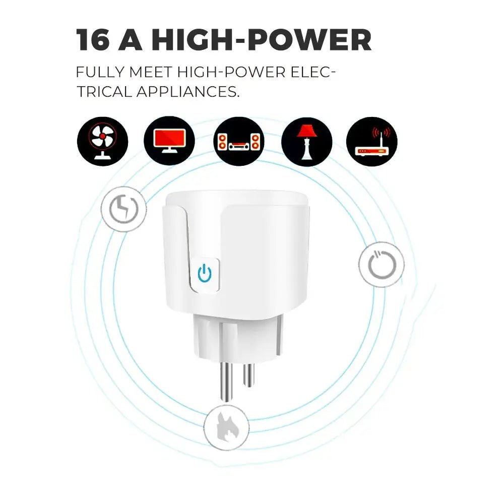 Smart Plug WiFi Socket EU 16A Power Monitor Timing - gametricks