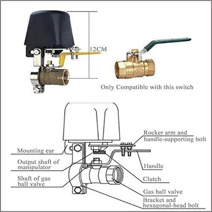 Smart Water Valve, WiFi Water Valve, Upgraded Version of Intelligent Water Valve Closing, Automatic Ball Valve Watering Timer - gametricks