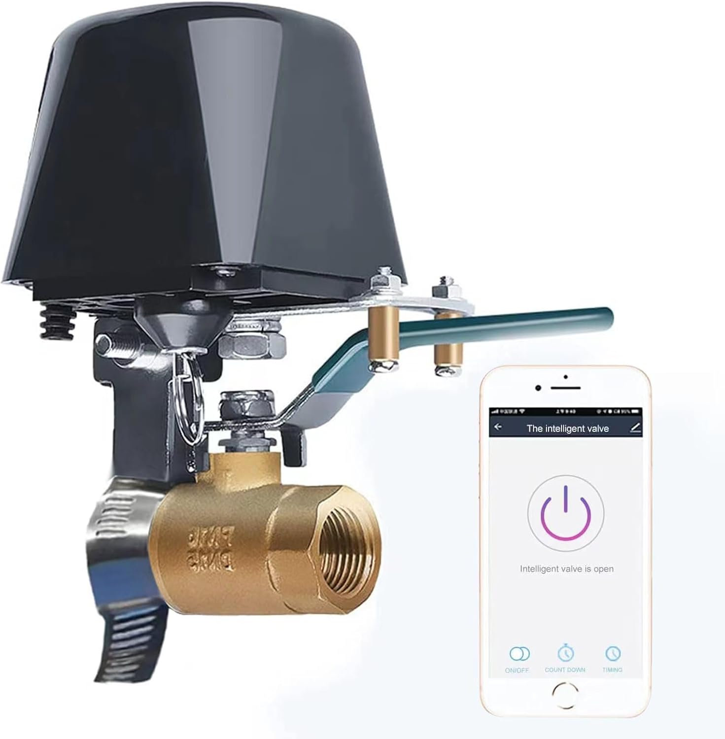 Smart Water Valve, WiFi Water Valve, Upgraded Version of Intelligent Water Valve Closing, Automatic Ball Valve Watering Timer - gametricks