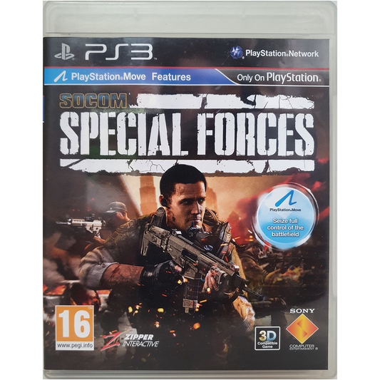 SOCOM Special Forces PS3 straight front cover on white square background