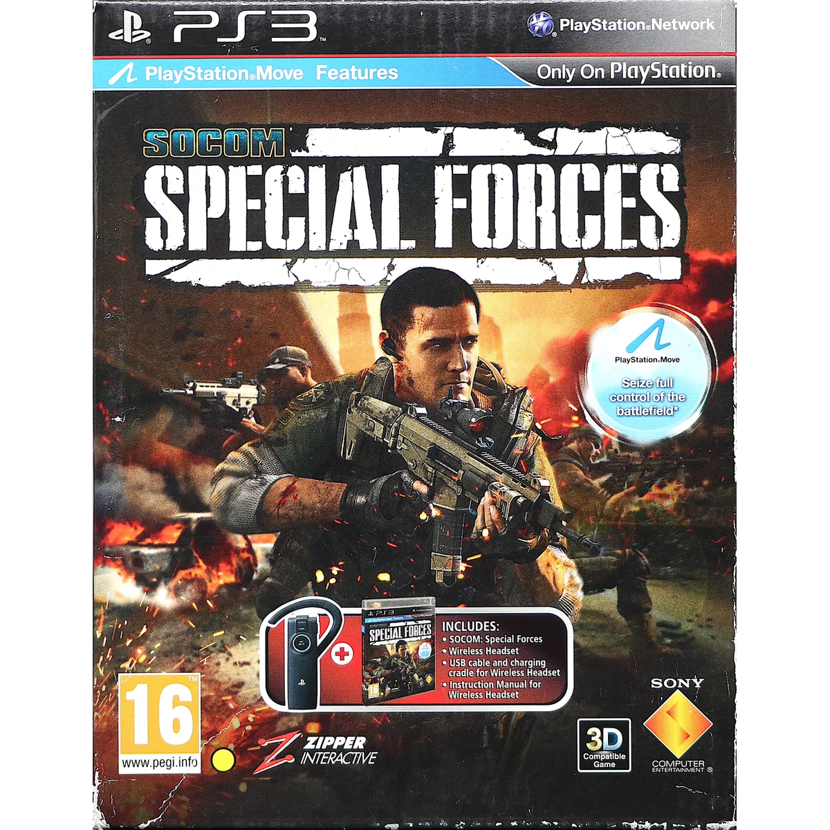 SOCOM Special Forces with Headset Bundle PS3 product image on white square background