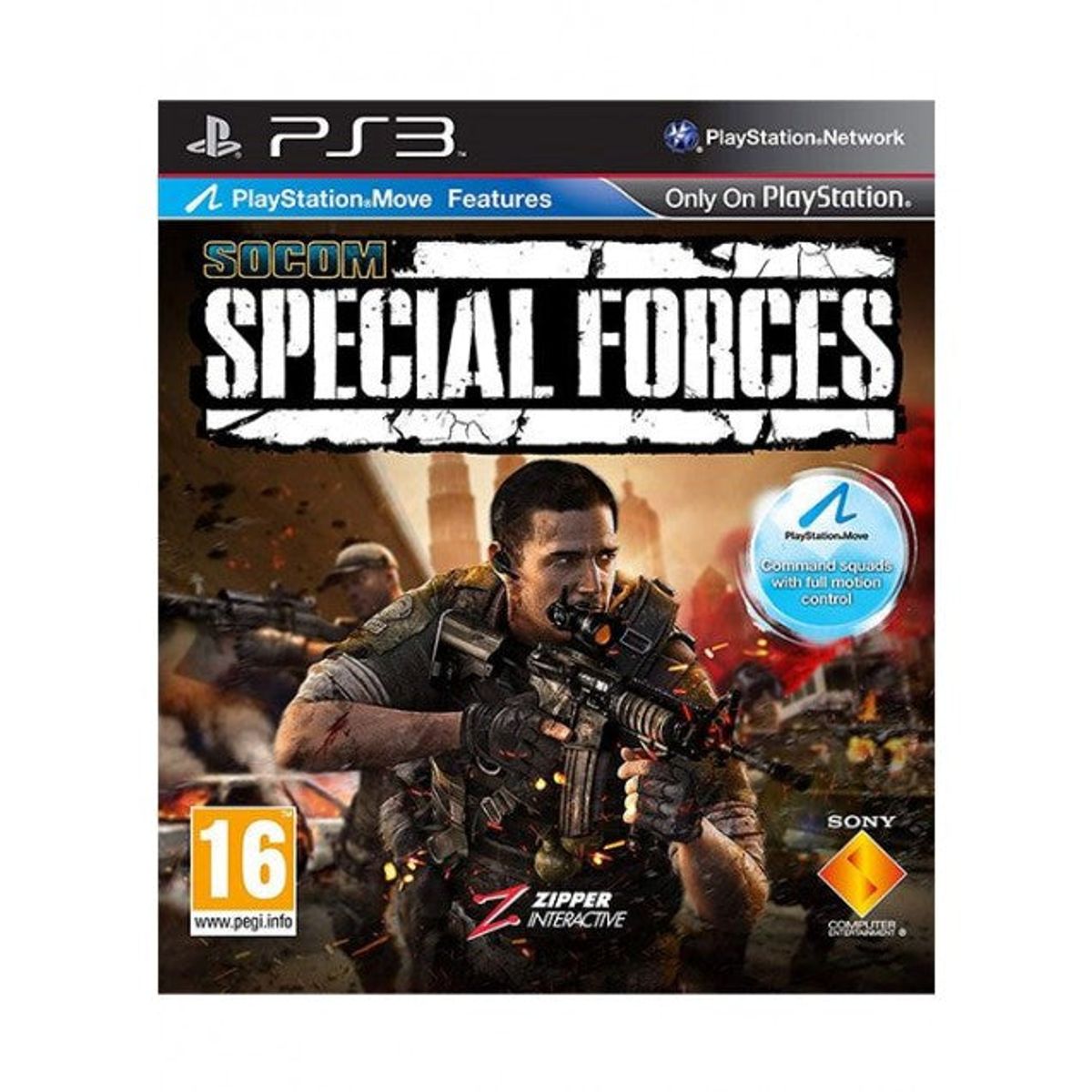 SOCOM Special Forces PS3 front cover on white square background