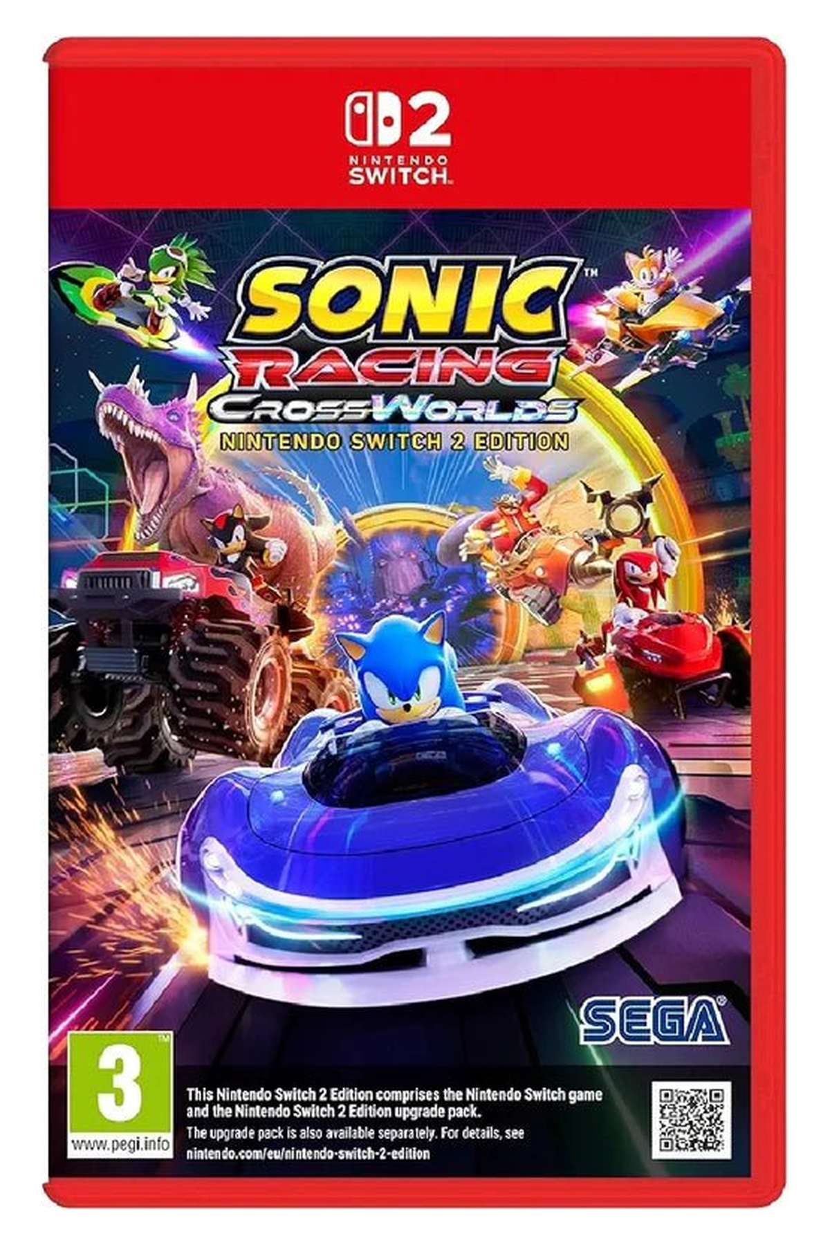 Sonic Racing: CrossWorlds - Nintendo Switch 2 – Nintendo Switch 2 physical game cover, front view