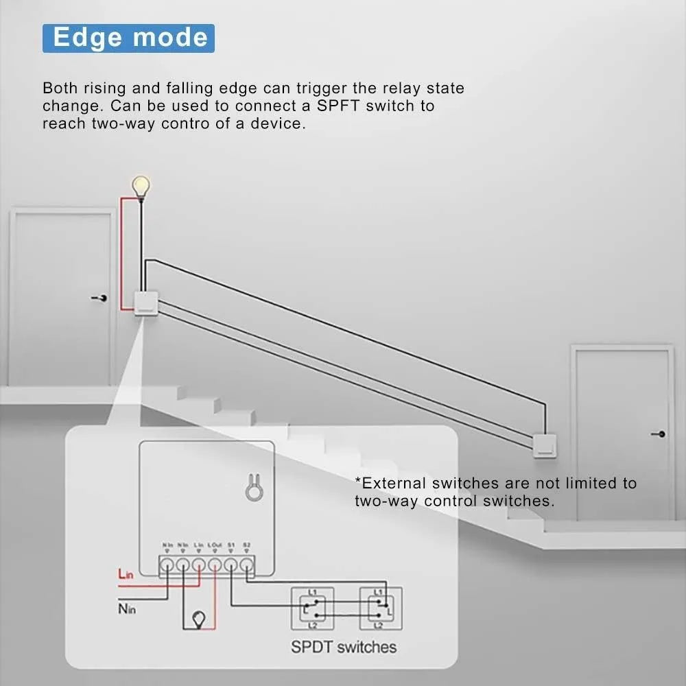 SONOFF MINIR2 Two Way WiFi Smart Switch | Compact Remote Control Relay Module - gametricks