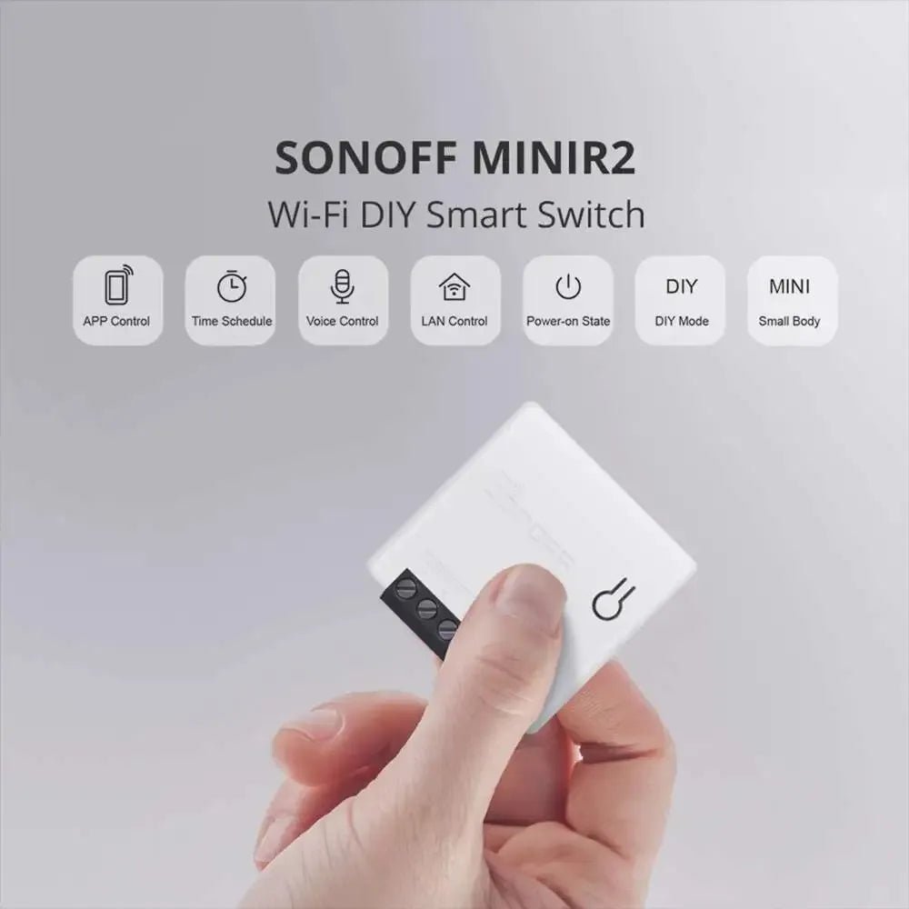 SONOFF MINIR2 Two Way WiFi Smart Switch | Compact Remote Control Relay Module - gametricks