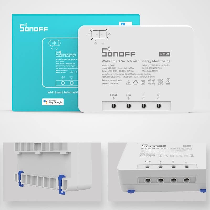 SONOFF POWR3 25A Smart Power Switch – Heavy Duty WiFi Energy Monitoring Relay - gametricks