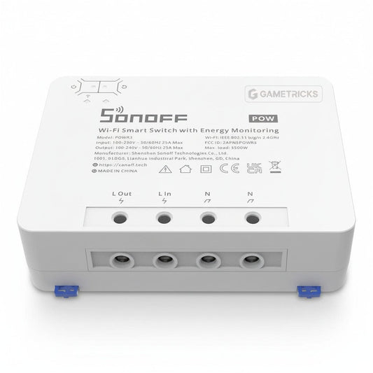 SONOFF POWR3 25A Smart Power Switch – Heavy Duty WiFi Energy Monitoring Relay - gametricks