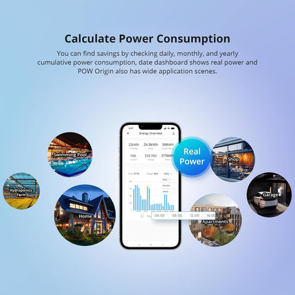 SONOFF POWR316 Origin 16A WiFi Smart Power Meter Switch Universal DIY Module for Smart Home - gametricks