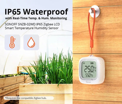 SONOFF SNZB - 02WD Zigbee LCD Temperature Humidity Sensor – Smart Climate Monitor - gametricks