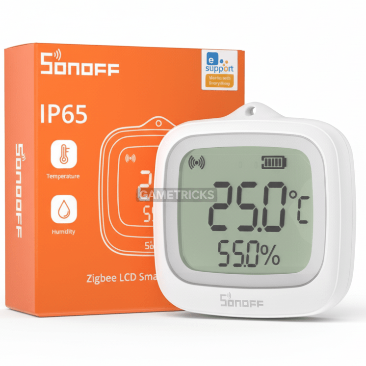 SONOFF SNZB - 02WD Zigbee LCD Temperature Humidity Sensor – Smart Climate Monitor - gametricks