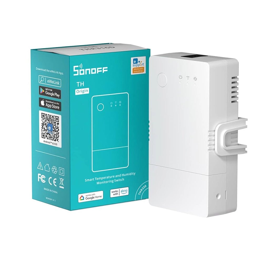 SONOFF TH Origin Smart Temp and Humidity Monitoring Switch - gametricks