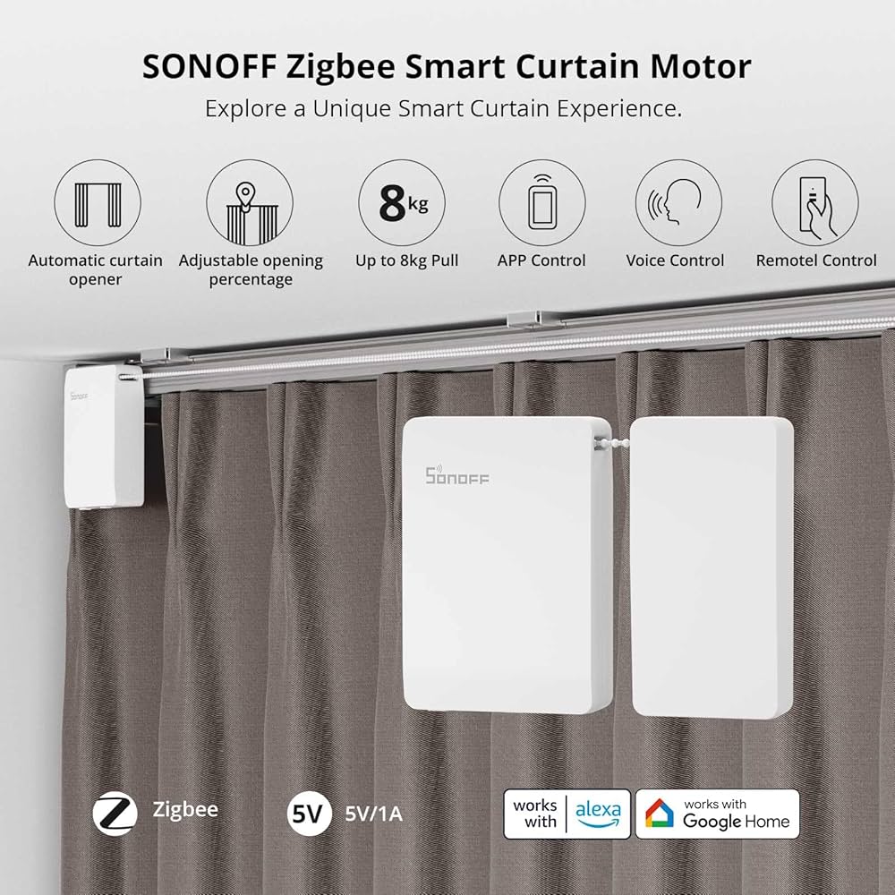 SONOFF ZBCURTAIN Zigbee Smart Curtain Motor | Electric Curtain & Blind Automation - gametricks