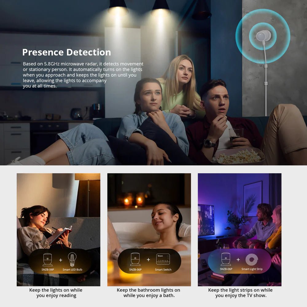 SONOFF Zigbee Human Presence Sensor SNZB - 06P - gametricks