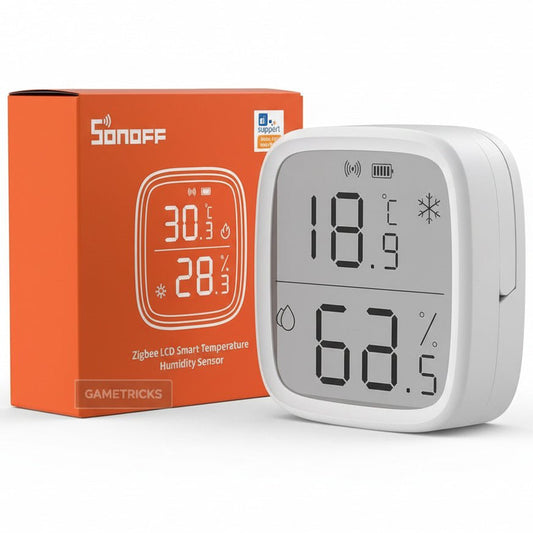 SONOFF Zigbee LCD Smart Temp Humidity Sensor SNZB-02D - gametricks