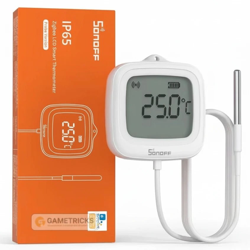 SONOFF Zigbee LCD Smart Temperature Humidity Sensor SNZB-02LD - gametricks