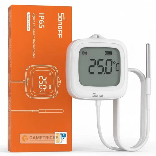 SONOFF Zigbee LCD Smart Temperature Humidity Sensor SNZB-02LD - gametricks
