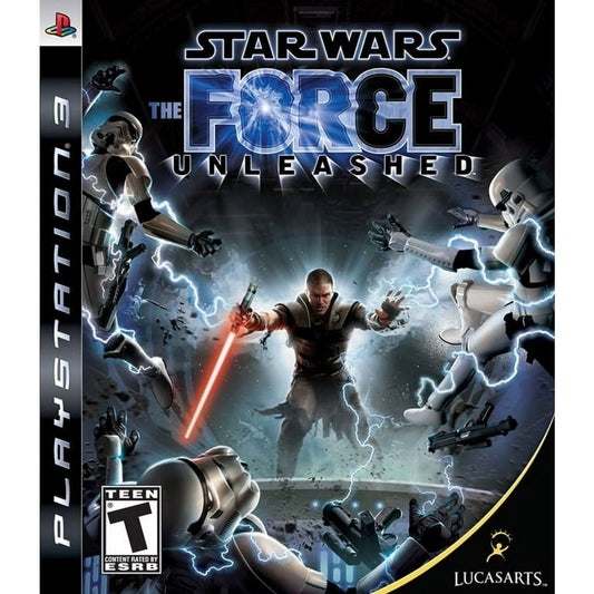 Star Wars The Force Unleashed PS3 front cover on white square background