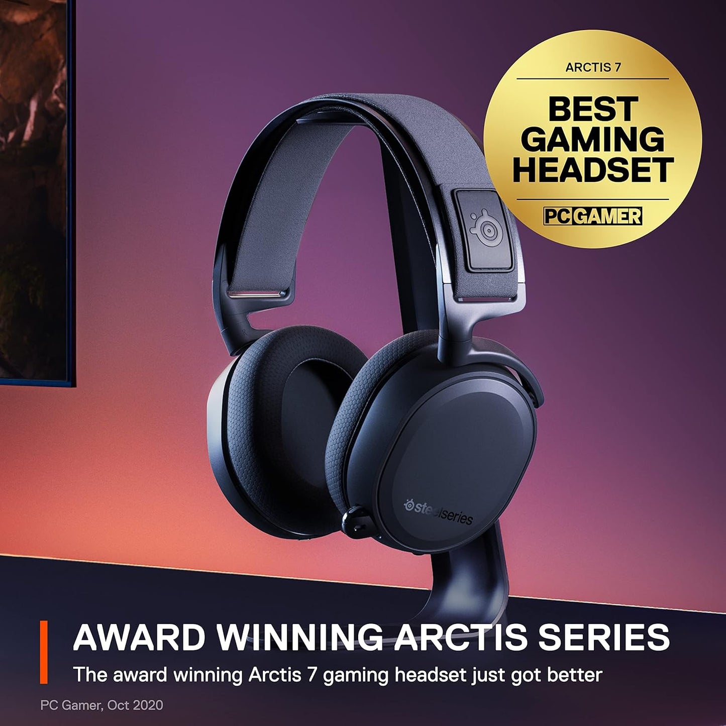 SteelSeries Arctis 7+ Wireless Gaming Headset - Lossless 2.4 GHz - Sonar 7.1 Virtual Surround Sound - gametricks