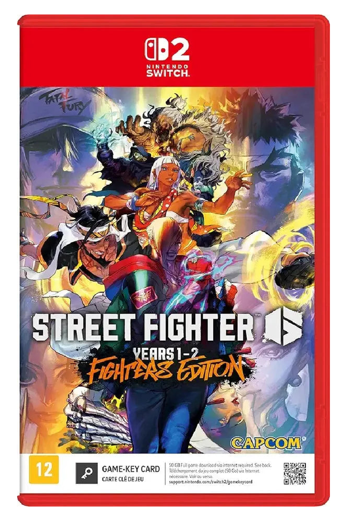 Street Fighter 6 - Years 1-2 - Fighters Edition - Nintendo Switch 2 – Nintendo Switch 2 physical game cover, front view