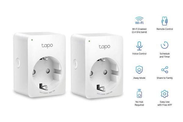 TP-Link Tapo P100 (2-Pack) Smart WiFi Plug | App Control & Voice Assistant Support - gametricks