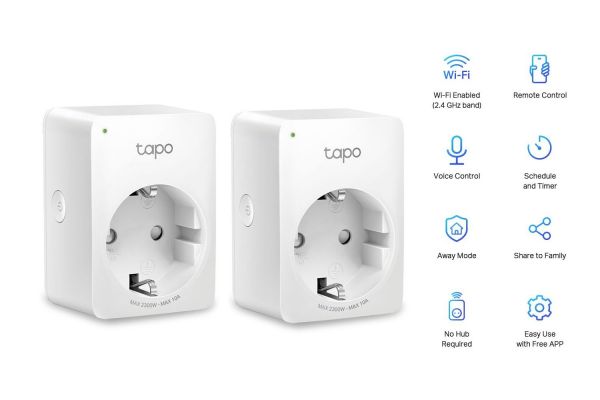 TP-Link Tapo P100 (2-Pack) Smart WiFi Plug | App Control & Voice Assistant Support TP-LINK