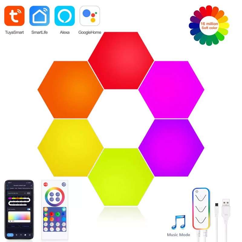 Tuya Smart WiFi Hexagonal Modular LED Lights TUYA