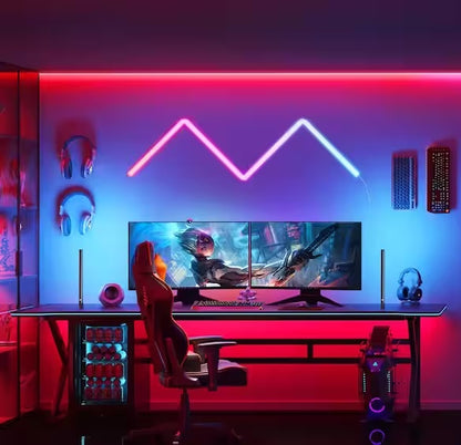 Tuya Glide Led Wall Lights, Smart RGBIC Bar Shape Lights 31 cm Each TUYA