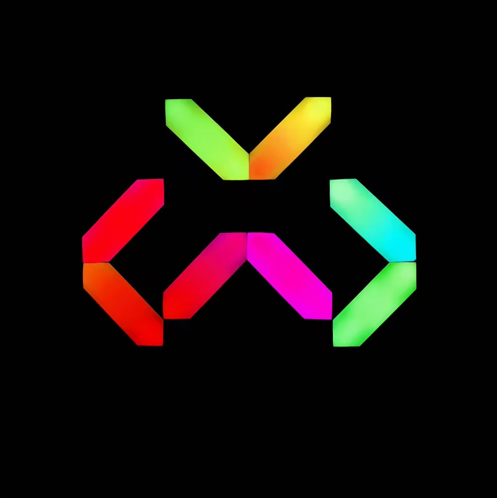Smart 3D LED RGB Wall Lights, Smart RGBIC Hexagon Shape Lights TUYA