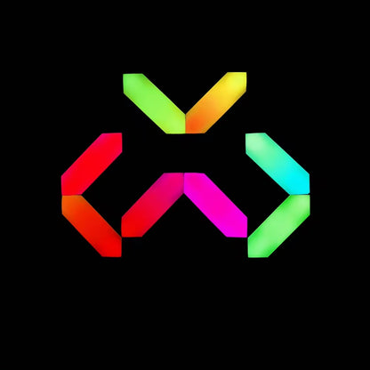 Smart 3D LED RGB Wall Lights, Smart RGBIC Hexagon Shape Lights TUYA