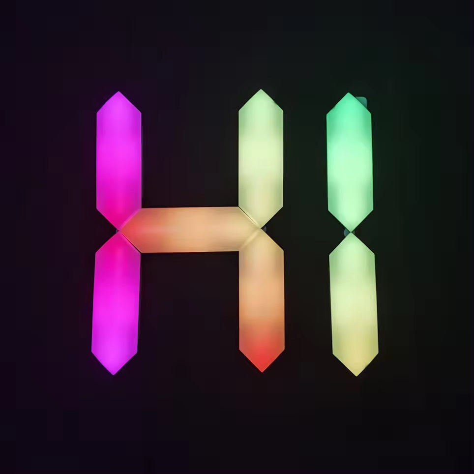 Smart 3D LED RGB Wall Lights, Smart RGBIC Hexagon Shape Lights TUYA