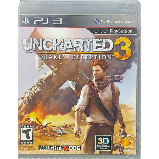 Uncharted 3: Drake's Deception - PlayStation 3 | PS3 straight front view on white square background