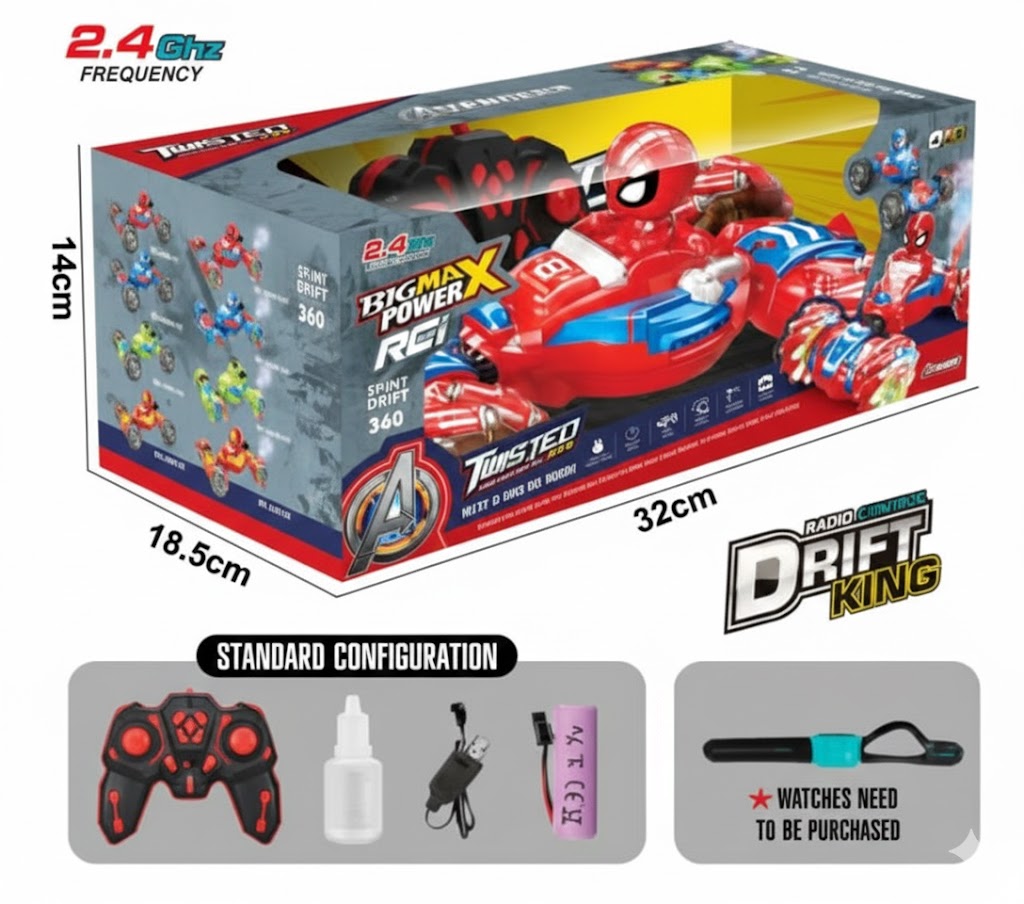 Collective characters stunt crazy remote control car with motion