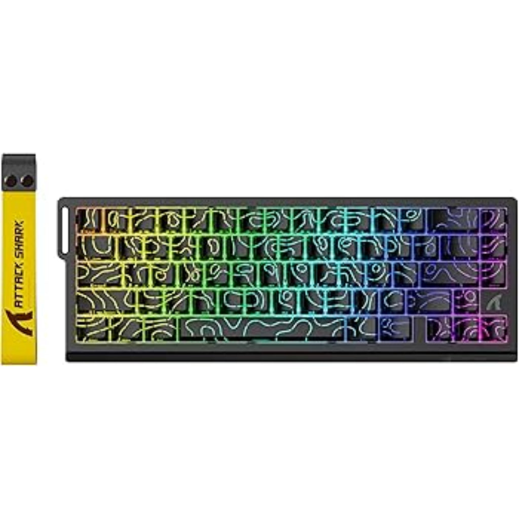 ATTACK SHARK X68HE RT Mechanical Gaming Keyboard 60% Wired TKL - Black Contour