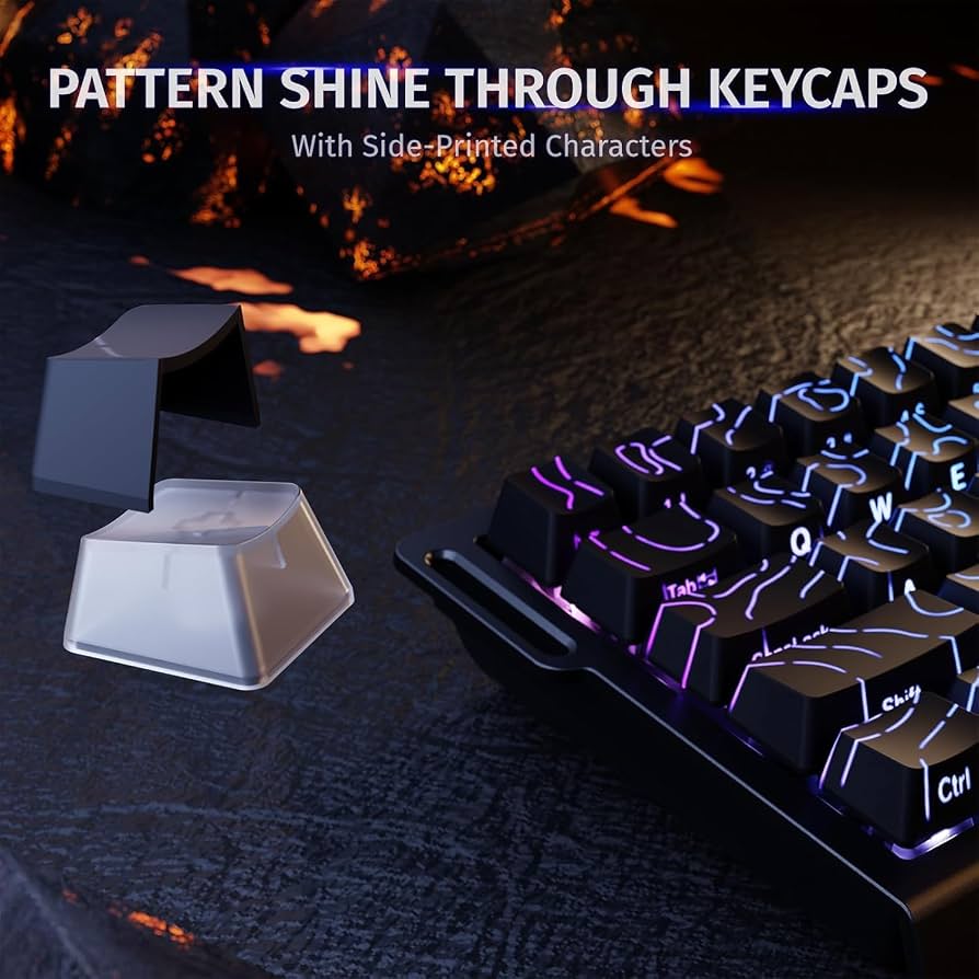 ATTACK SHARK X68HE RT Mechanical Gaming Keyboard 60% Wired TKL - Black Contour