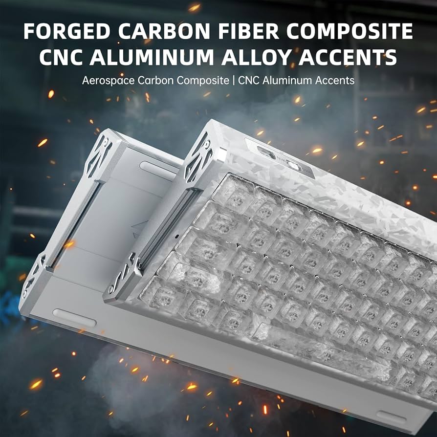 ATTACK SHARK R68HE 60% Wired RT 8K Mechanical RGB TKL Gaming Keyboard - Ice