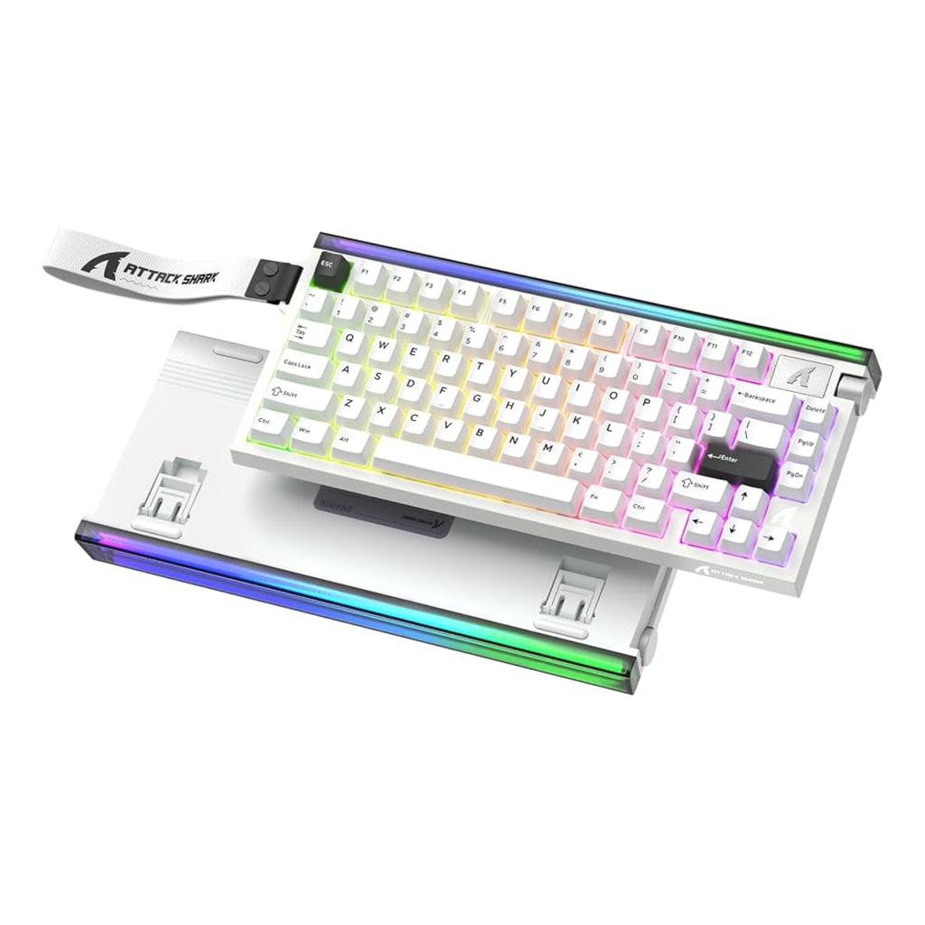 ATTACK SHARK R85 HE Rapid Trigger Gaming Keyboard Magnetic Switch with Custom Lightbox - Star White
