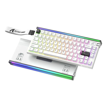 ATTACK SHARK R85 HE Rapid Trigger Gaming Keyboard Magnetic Switch with Custom Lightbox - Star White
