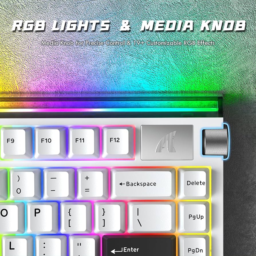 ATTACK SHARK R85 HE Rapid Trigger Gaming Keyboard Magnetic Switch with Custom Lightbox - Star White