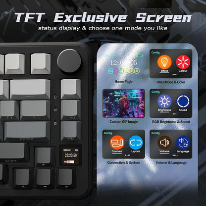 ATTACK SHARK X85 Pro 75% TKL Wireless Mechanical Gaming Keyboard - Moon Night