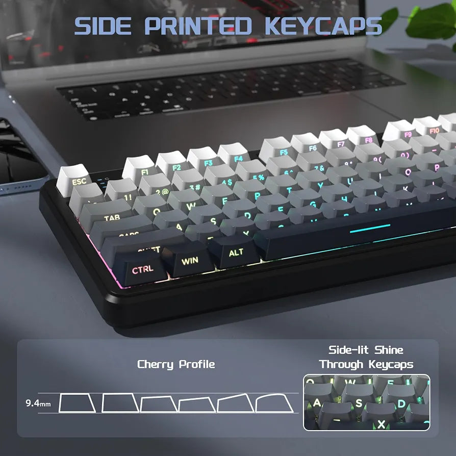 ATTACK SHARK X87 Wireless Tri-Mode Mechanical Gaming Keyboard - Black