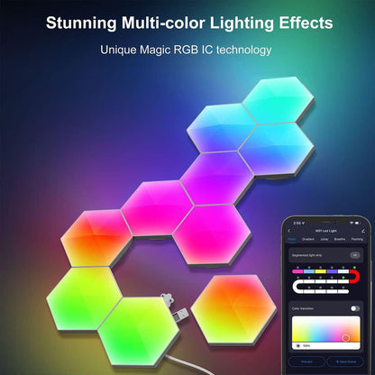 Hexagon Lights with Remote, RGB LED Wall Lights - image 6