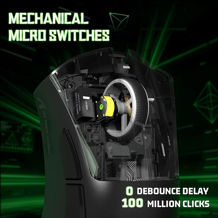 ATTACK SHARK V3 Ultra-Light Rechargeable Wireless Gaming Mous