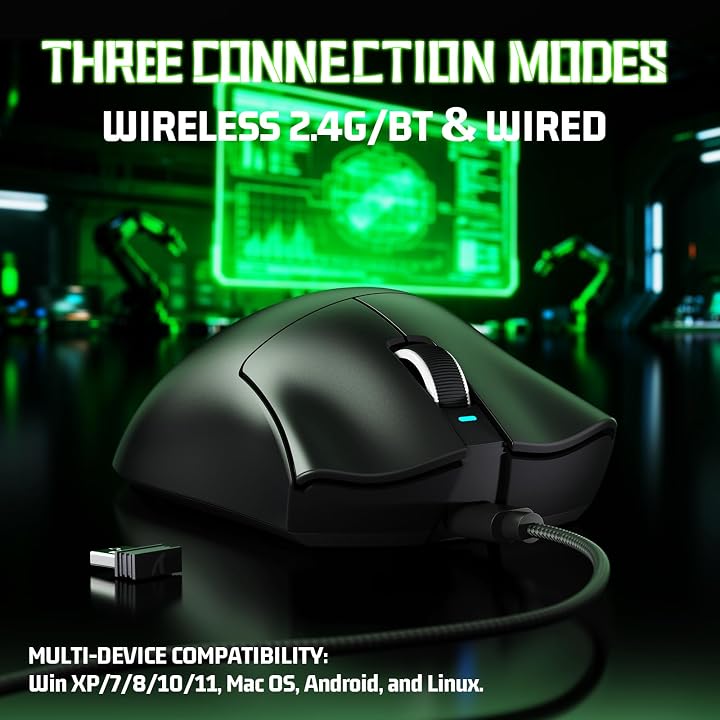 ATTACK SHARK V3 Ultra-Light Rechargeable Wireless Gaming Mous