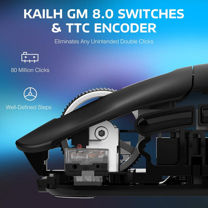 ATTACK SHARK X3 Lightweight Wireless Gaming Mouse with Tri-Mode 2.4G/USB-C Wired/Bluetooth
