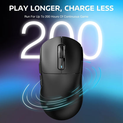 ATTACK SHARK X3 Lightweight Wireless Gaming Mouse with Tri-Mode 2.4G/USB-C Wired/Bluetooth
