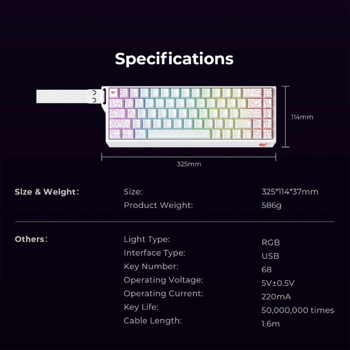 HAVIT GameNote KB922L RGB Backlit Mechanical Keyboard
