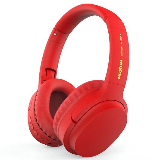 MOXOM BASS MX-WL06 Wireless and Wired On Ear Headphones - 5 Hours Playtime, 300 Hours Standby Time, Quick Rechargeable Battery