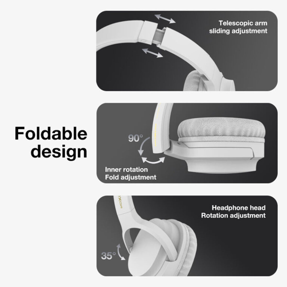 MOXOM BASS MX-WL06 Wireless and Wired On Ear Headphones - 5 Hours Playtime, 300 Hours Standby Time, Quick Rechargeable Battery