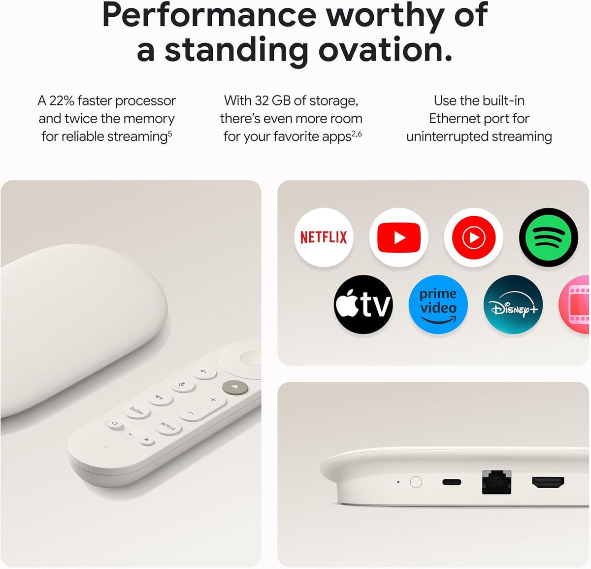 Google TV Streamer (4k) 32 GB - Porcelain